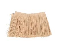 Natural Raffia Fringe Trim Roll for DIY Crafts, Boho Beige