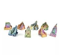 Natural Rainbow Aura Titanium Bismuth Quartz Crystal Specimen Stone Decor