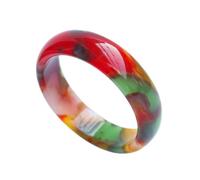 Natural Rainbow Jade, Colored Chicken Blood Stone Red White Jade Bangle, Gift Inner diameter of 64-66mm