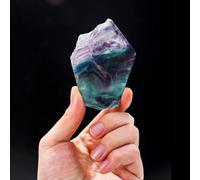 Natural Rainbow Striped Fluorite Slice Quartz Crystal Specimen Rough Stone-500~600g