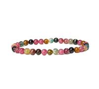 natural rainbow tourmaline gemstone 5mm|round shape smooth cut stone |8 inch|multicolor color stone |energy stretch bracelet | healing wristband | handmade jewelry | LK_WOSB_00867LK_WOSB_00867