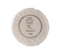 Natural Range Tissue Pleat Soap - Size: 25g. Box quantity: 100. | Individual pleat wrapping maintains high hygiene standards, while the mild formula provides a gentle, refreshing wash.