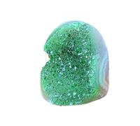 Natural Rare Brazilian Green Crystal and Amethyst Geode Minerals Raw Stone Crystal Cluster for Aura Healing, Wealth, and Home Decor(3 206g)