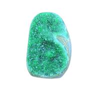 Natural Rare Brazilian Green Crystal and Amethyst Geode Minerals Raw Stone Crystal Cluster for Aura Healing, Wealth, and Home Decor(4 218g)