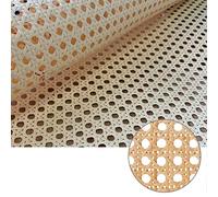 Natural Rattan Cane Pole Wrap Webbing Roll, Caning Material Fabric for Furniture, Open Pre-Woven Wicker Cane Webbing Net, Woven Rattan Sheets for Decor Chair Cabinet Ceiling Caning DIY Projects (Size