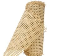Natural Rattan Cane Webbing for Chair Repair & DIY Projects35x100cm Woven Rattan Fabric for Bedside Table & Dresser Restoration