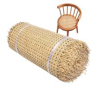 Natural Rattan Cane Webbing Hessian Fabric Roll, Rattan Sheet, Woven Open Mesh Rattan Fabric, Rattan Webbing Roll for Furniture, Chair, Cabinet, Ceiling, Basket and DIY Caning Proj(Size:1m,Color:60cm)