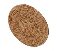 Natural Rattan Coasters Set, Woven Heat Insulation Pads for Hot Pots, Straw Placemats for Dining Table, Protective Mats for Tea Cups and Bowls, Boho Kitchen Decor(18cm)