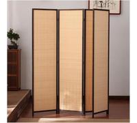 Natural Rattan Folding Room DividerPortable Freestanding Partition Wall for Balcony Garden Office StudioStylish Woven Design for Space Separation & Privacy