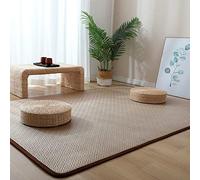 Natural Rattan Japanese Rug Non-Slip Breathable Foldable Summer Mat for Indoor Use Ideal for Living Room Bedroom Crawling Play Area Stylish Home Decor