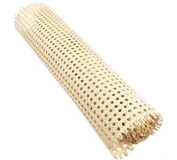 Natural Rattan Mesh Roll Sheet for Chair Repair丨 PE Synthetic Webbing Caning Material with 7-8mm Holes丨 Breathable Wicker Belt for Furniture Cabinet Door DIY Decor丨(M)