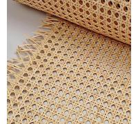 Natural Rattan Roll Cane Webbing, 14"/16"/18"/20"/24"/26"/28"/30"/32"/34"/36"/40" Width Open Weave Cane Webbing, Pre Woven Rattan Fabric, Caning Material Furniture Repair Sheets(14inx16.5ft)