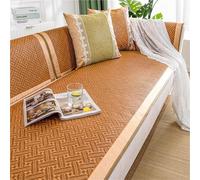 Natural Rattan Settee Cover Sofa Cover Couch Cover Non-Slip Machine Washable - Cooling Slipcover with Elastic Straps for 1 2 3 4 Seater L Shape Corner Sofa Pet Friendly(Color 13,70 * 70)