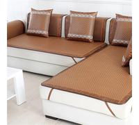 Natural Rattan Settee Cover Sofa Cover Couch Cover Non-Slip Machine Washable - Cooling Slipcover with Elastic Straps for 1 2 3 4 Seater L Shape Corner Sofa Pet Friendly(Color 1,80 * 160)