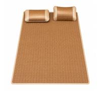 Natural Rattan Summer Sleeping Mat, Foldable Cooling Mat For Bed, Home Quick Cooling Textile Bamboo Sleeping Mat For School Dormitory, Twin Full Queen Size(150cmx200cm)