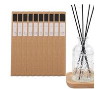 Natural Rattan Wood Stick - Reed Diffuser Sticks, 10 Pieces Aromatherapy Oil, Portable Black Refill Diffuser Tool | Multi-Purpose Oil Sticks For Work Area, Bedroom, Living Room, Study Room