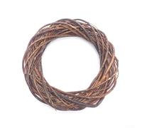 Natural Rattan Wreath Base DIY Crafting Vine Branch Wreath for Wall Hanging Door Decor Wedding Home Seasonal Decoration 20cm or 30cm Size Options(30cm thick)