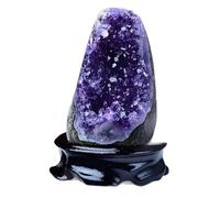 Natural Raw Amethyst Geode, Purple Crystal Quartz Cluster, Energy Healing Thunder Egg Decoration, Multiple(700g)