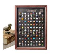 Natural Raw Crystals - 108pcs Stones Set, Mineral Specimens Scientific Display Decor | Raw Crystals and Stones for Home Study, Educational Use, Gift, Parent Child Activities, Indoor Housewarming Decor