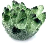 Natural Raw Quartz White Clear Crystal Cluster Healing Stones Crystal Point Specimen Home Decoration Raw Crystals for DIY, Decor, Reiki, Collection, Crafts(Green Cluster,300-400g)