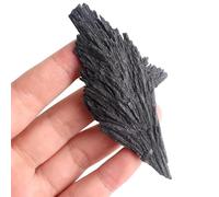 Natural Raw Stone for Healing Stone Meditation Reiki (Reticite Black Cyanite 7-11 cm)