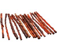 Natural Rawhide Dog Chews Treats Twists Beef 15Cm Healthy Food Snack Pack Of 50
