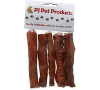Natural Rawhide Dog Chews Twists Beef Treats 15cm Healthy Food Pack of 50 Howlers Brown One Size