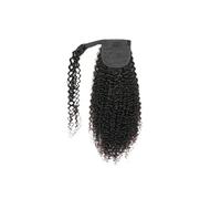 Natural Real Human Hair Ponytail Clip In Extensions Kinky Curly Wrap Around Pony Tail Brazilian Curly Hairpiece Perfect Looking(16inches 120g)
