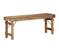 Natural Reclaimed Old Wood Bench 110 x 35 x 46 cm Robust Wooden Bench for Living Room Hallway Hallway with Natural Wood Finish Versatile Bench for Entrance Area and Dining Room