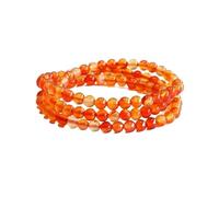 Natural Red Agate Multi Circle Hand String Lotus DIY Bracelet - Unique Jade Marrow Jewelry(Color15 5mm)