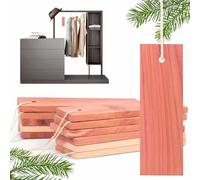 Natural Red Cedar Blocks for Clothes Storage, 100% Aromatic Red Cedar Wood Hang Ups with Ropes, Fresh Scent Clothes Protector for Closet Cashmere Wool Wardrobe Cupboard Cabinet Drawers Box (12, M)