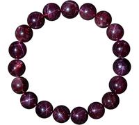 Natural Red Gemstone Star Light Crystal Round Bead Woman Bracelets 7mm-12mm(9MM)
