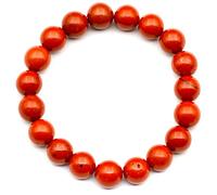Natural Red Jasper Beaded Stretchy Bracelet, Genuine Red Crystal, Aries Gemstone Elastic, 8mm Beads, Fashion Jewelry, Healing Chakra, Durable