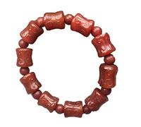 Natural Red Old Agate Bamboo Bracelet Couple Bangle Jewelry