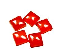 Natural Red Onyx At Wholesale Lot (Rs 45/Carat) Fine Quality Square Shape हकीक Loose Gemstone For Reselling Astrologers Jewellers Crystal easing Singh Rashi Leo Zodiac Sign-B0C7QJ4VW3