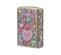 Natural Red Sandalwood Carving Lighter Case, Replaceable for Zippo Inserts (3.6cm x 1.2cm x 5cm), Unique Design for Personalized Use, Long Live Love!