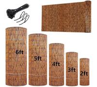 Natural Reed Fencing Roller,Bamboo Backyard Reeds Fence Rolls 2ft 3ft 4ft 5ft 6ft high，Privacy Screen Fence for Balcony Patio Garden Backyard(52x3000cm/1.7x98ft)
