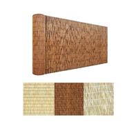 Natural Reedhead Fencing 50cm 100cm 120cm 150cm 200cm 500cm Bamboo Fence Privacy Screen Decorative Garden Fencing Easy Installation Add Privacy And Atmosphere For Outdoor Backyard(Brown)