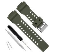 Natural Resin Replacement Watch Band Strap for Casio Mens G-Shock GD120/GA-100/GA-110/GA-100C (Blackish Green)