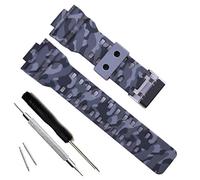Natural Resin Replacement Watch Band Strap for Casio Mens G-Shock GD120/GA-100/GA-110/GA-100C (Camouflage-Light Grey)