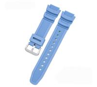 Natural Resin Strap Compatible with Casio AE-1200 AE-1300 F-108 W-216H AE-1000w AEQ-110 W-800H AQ-S800W SGW-300H W-216H W-218 Men's 18mm Watch Band Replacement (light blue)