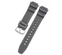 Natural Resin Strap Compatible with Casio AE-1200 AE-1300 F-108 W-216H AE-1000w AEQ-110 W-800H AQ-S800W SGW-300H W-216H W-218 Men's 18mm Watch Band Replacement, Grey, 18mm