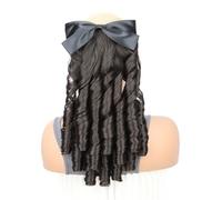 Natural Retro Princess Curly Ponytail Extension with Bowknot Synthetic Fiber Comb Clip Ponytail Hairpiece Perfect Looking(4)