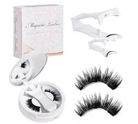 Natural Reusable Magnetic Eyelashes with Applicator No Glue, Easy to Wear and Remove