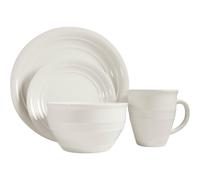 Natural Ribbed Stoneware Dinner Set 16 Pieces