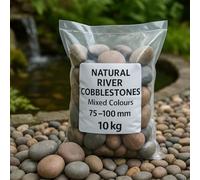 Natural River Cobblestones, Mixed Colours, 75-100mm, 10kg Pack