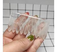 Natural Rock Crystal Quartz comb crystal hand polished reiki scalp energy combs home decor