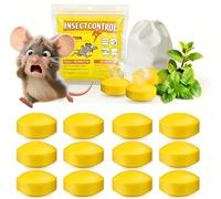 Natural Rodent Repellent - Concentrated Peppermint Oil Mice Repellent Balls, Humane Rat Deterrent, Pet-Safe Family Choice, for Kitchen/Attic/RV, Long-Lasting 30-Day Protection 12 Packs