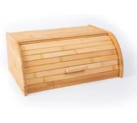 Natural Roll Top Bread Bin Single Layer Food Box Organiser Durable Kitchen Countertop Bread Bun Loaf Biscuits Pastries Storage Bin Container Home Outdoor Picnic Camping