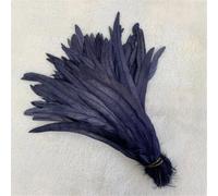 Natural Rooster Tail Feather 100 Pcs/Lots 25-45 Cm DIY Clothing Jewelry Decoration Party Navy 25-30CM
